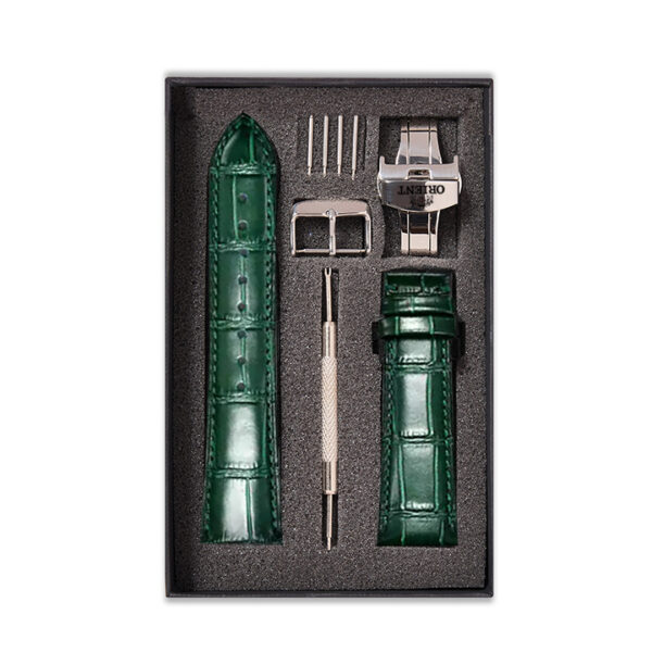 Dây Đồng Hồ Da Cá Sấu ORIENT Màu Xanh Lá CST07 - Chất Liệu Da Cá Sấu Cao Cấp Tương Thích Tất Cả Các Phiên Bản Đồng Hồ ORIENT