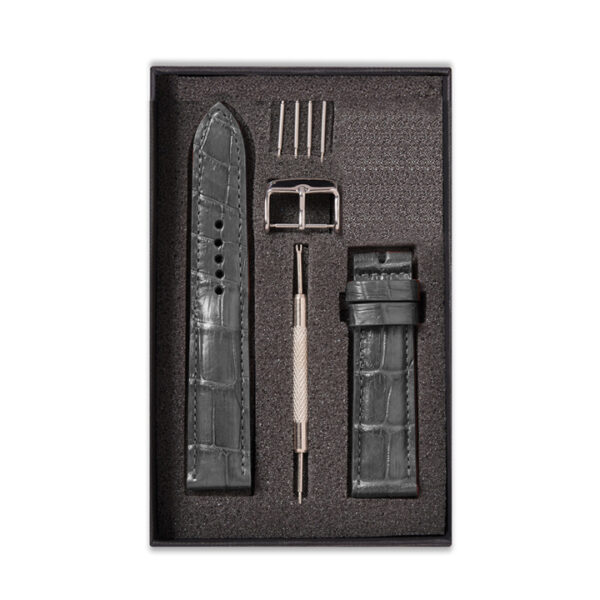 Dây Đồng Hồ Da Cá Sấu ORIENT Màu Xám CST21 - Chất Liệu Da Cá Sấu Cao Cấp Tương Thích Tất Cả Các Phiên Bản Đồng Hồ ORIENT