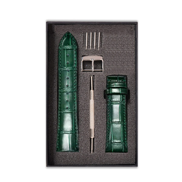 Dây Đồng Hồ Da Cá Sấu ORIENT Màu Xanh Lá CST22 - Chất Liệu Da Cá Sấu Cao Cấp Tương Thích Tất Cả Các Phiên Bản Đồng Hồ ORIENT