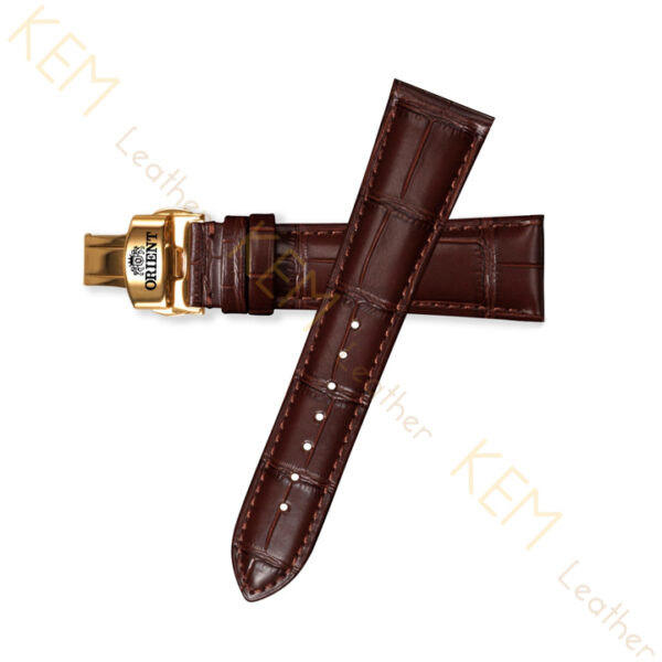 Dây Đồng Hồ Da Cá Sấu ORIENT Màu Nâu CST02 - Chất Liệu Da Cá Sấu Cao Cấp Tương Thích Tất Cả Các Phiên Bản Đồng Hồ ORIENT