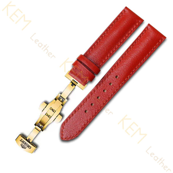 Dây Đồng Hồ Da Bò Italy ORIENT Màu Đỏ CST15 - Chất Liệu Da Bò Nhập Italy Cao Cấp Tương Thích Tất Cả Các Phiên Bản Đồng Hồ ORIENT