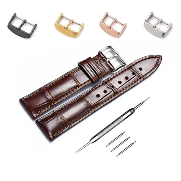 Dây Đồng Hồ Da Cá Sấu ORIENT Màu Nâu CST17 - Chất Liệu Da Cá Sấu Cao Cấp Tương Thích Tất Cả Các Phiên Bản Đồng Hồ ORIENT